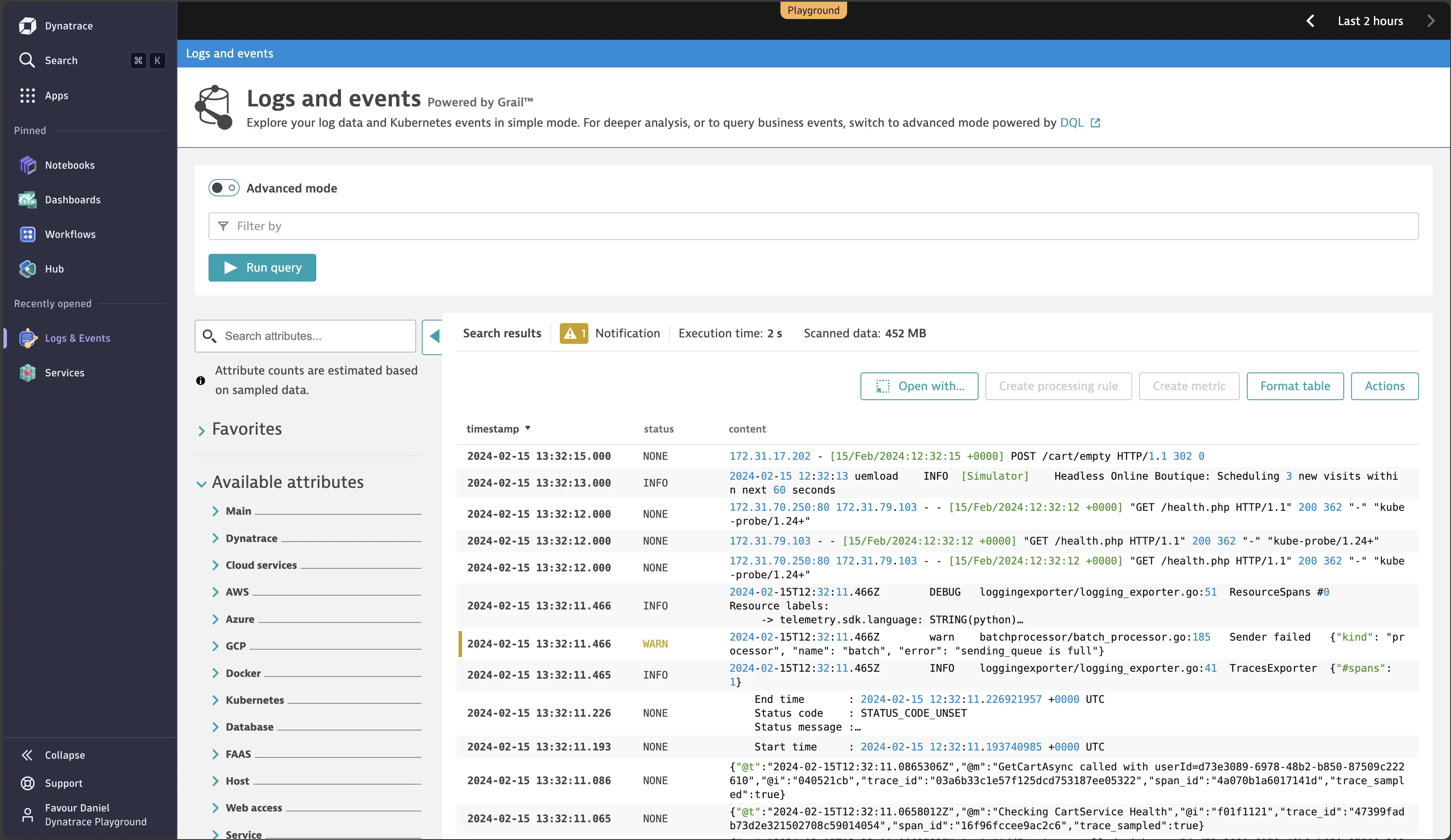 Log management in Dynatrace